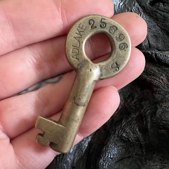 Chesapeake Ohio Railway C&O RY Railroad RR Brass Switch Key Adlake Employee # - Picture 3 of 4